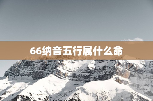 66纳音五行属什么命