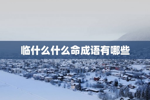临什么什么命成语有哪些