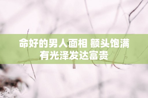 命好的男人面相 额头饱满有光泽发达富贵