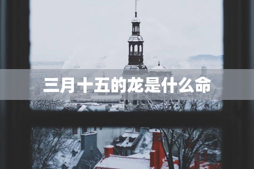 三月十五的龙是什么命