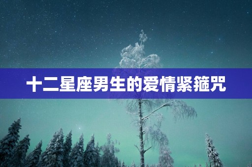 十二星座男生的爱情紧箍咒