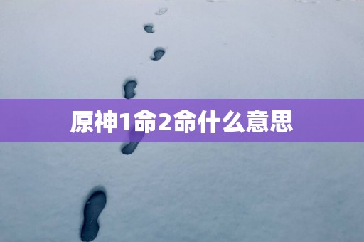 原神1命2命什么意思