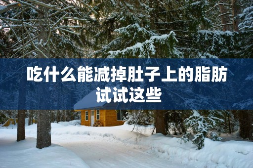 吃什么能减掉肚子上的脂肪 试试这些