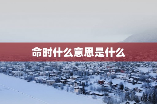 命时什么意思是什么