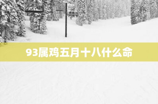 93属鸡五月十八什么命