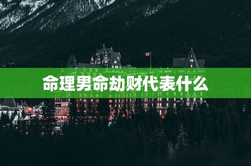 命理男命劫财代表什么