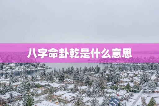 八字命卦乾是什么意思