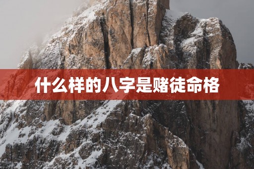 什么样的八字是赌徒命格