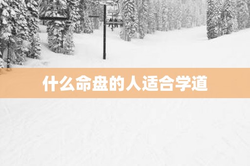 什么命盘的人适合学道