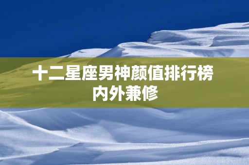 十二星座男神颜值排行榜 内外兼修