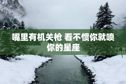嘴里有机关枪 看不惯你就喷你的星座
