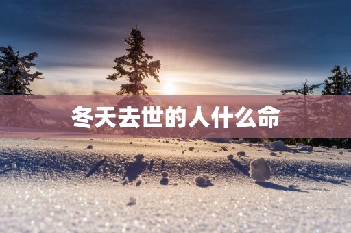 冬天去世的人什么命