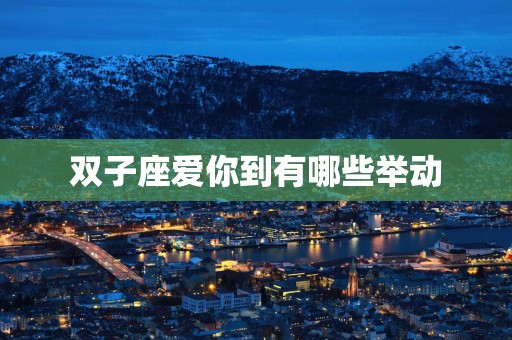 双子座爱你到有哪些举动