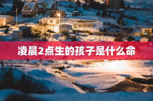 凌晨2点生的孩子是什么命