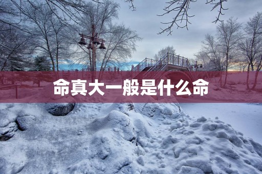 命真大一般是什么命