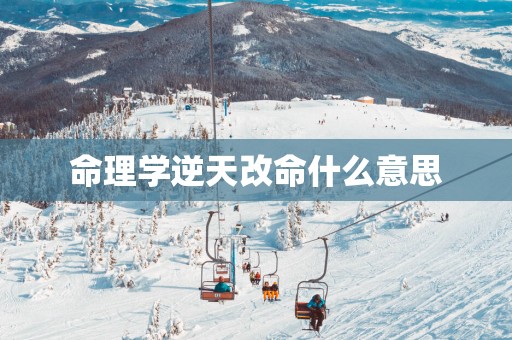 命理学逆天改命什么意思