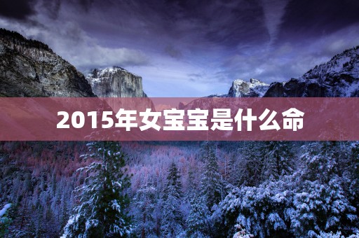 2015年女宝宝是什么命