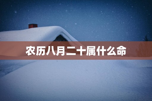 农历八月二十属什么命