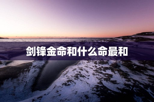 剑锋金命和什么命最和