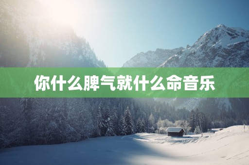 你什么脾气就什么命音乐