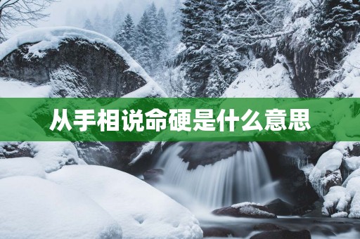 从手相说命硬是什么意思