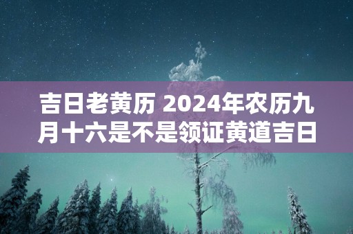 吉日老黄历 2025年农历九月十六是不是领证黄道吉日