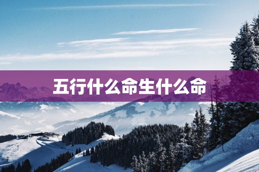 五行什么命生什么命
