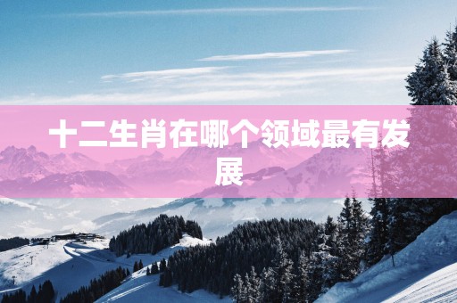 十二生肖在哪个领域最有发展