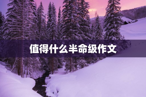 值得什么半命级作文