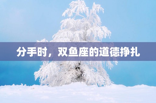 分手时，双鱼座的道德挣扎