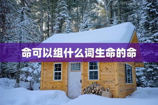 命可以组什么词生命的命