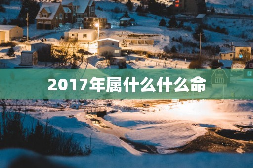 2017年属什么什么命