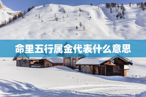 命里五行属金代表什么意思