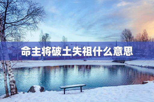 命主将破土失祖什么意思
