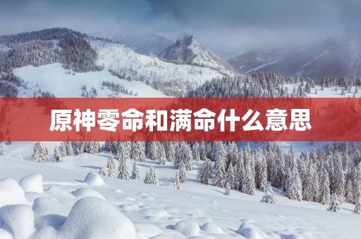 原神零命和满命什么意思