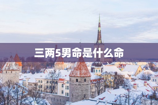 三两5男命是什么命