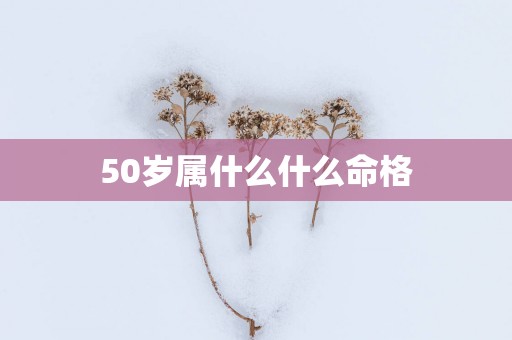 50岁属什么什么命格