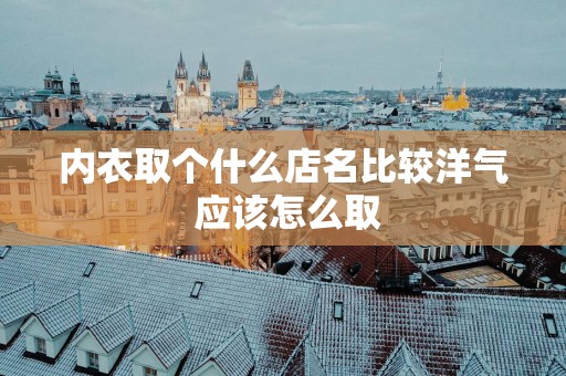 内衣取个什么店名比较洋气 应该怎么取