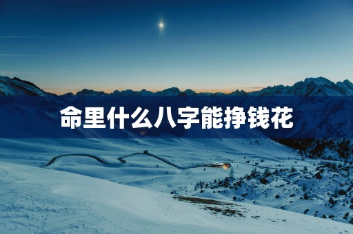 命里什么八字能挣钱花