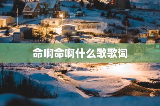 命啊命啊什么歌歌词