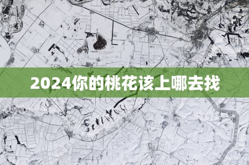 2024你的桃花该上哪去找