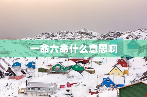 一命六命什么意思啊