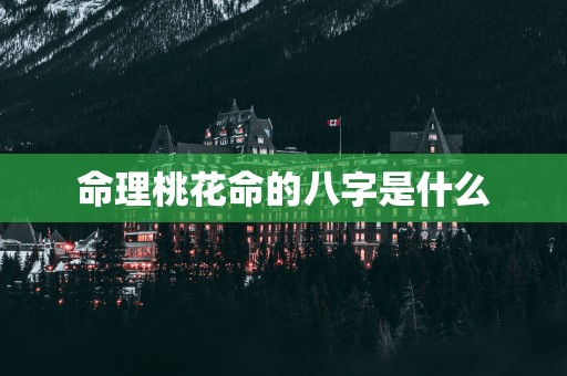 命理桃花命的八字是什么