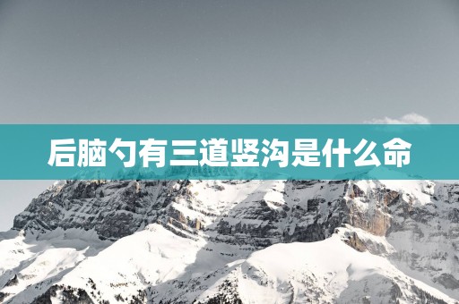 后脑勺有三道竖沟是什么命