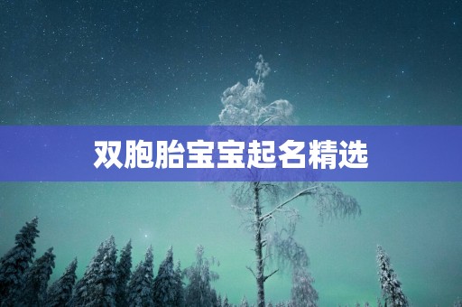 双胞胎宝宝起名精选