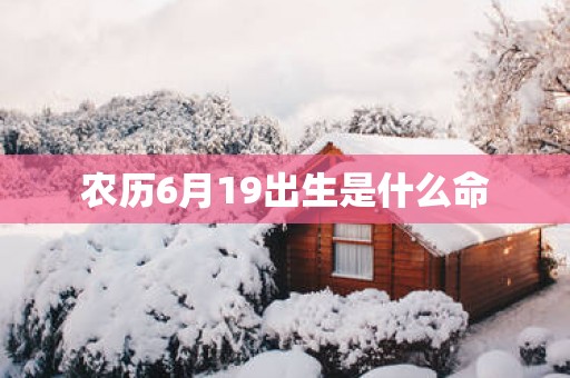 农历6月19出生是什么命