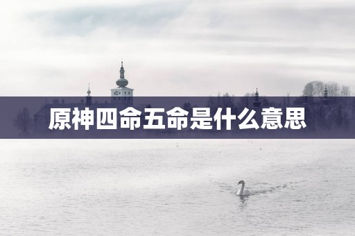 原神四命五命是什么意思