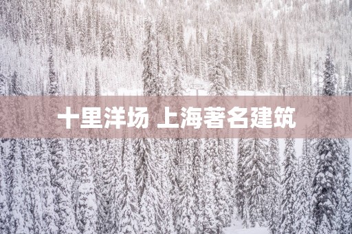 十里洋场 上海著名建筑