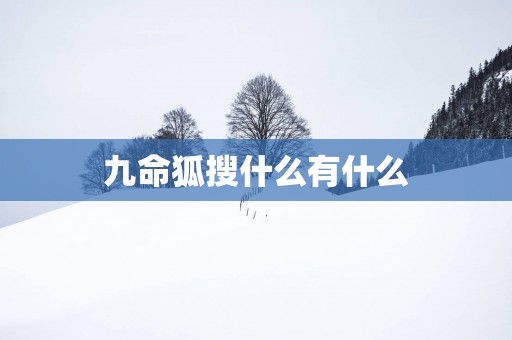 九命狐搜什么有什么