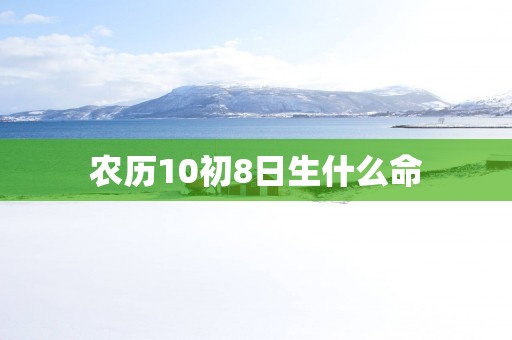 农历10初8日生什么命